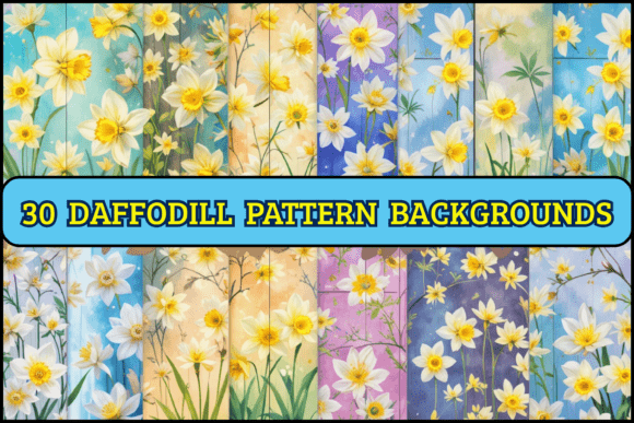 30 Daffodil Pattern Backgrounds: A Springtime Asset for Designers