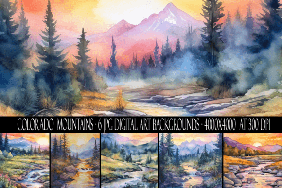 Bring the Rockies to Your Projects: Colorado Watercolor Backgrounds