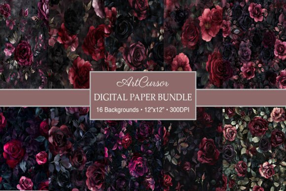 Deep, Dark & Dramatic: Styling with Burgundy & Black Velvet Rose Backgrounds
