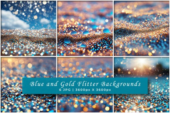 Elegant Blue & Gold Glitter Backgrounds: A Designer's Guide