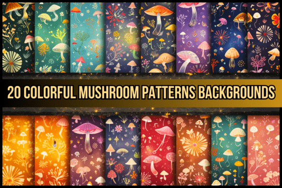 Enchanting Designs: Exploring 20 Mushroom Pattern Backgrounds