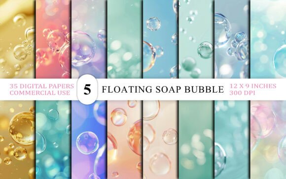 Enchanting Transparent Soap Bubble Texture Bundle for Creatives