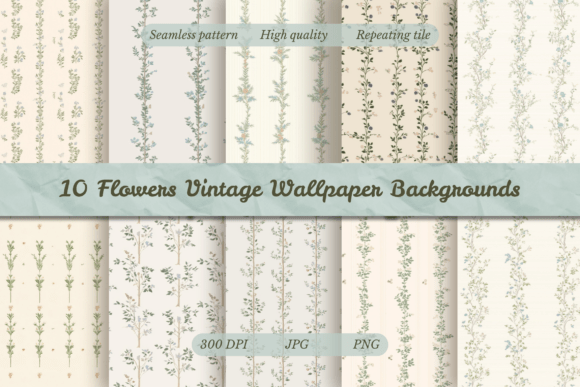 Flowers Vintage Wallpaper Backgrounds: Soft Floral Backdrops