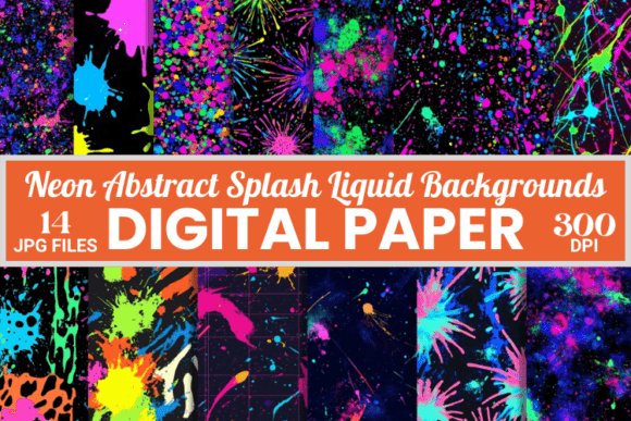 Neon Abstract Splash Liquid Backgrounds: Elevate Your 2025 Designs