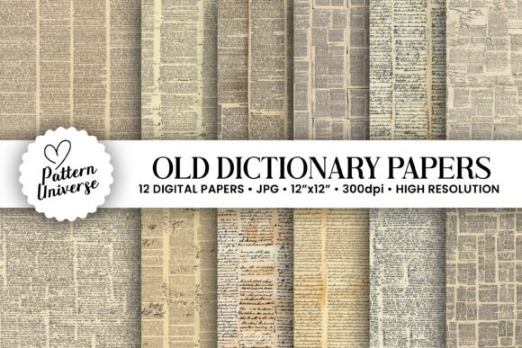 Old Dictionary Paper Backgrounds: A Timeless Texture for Modern Design