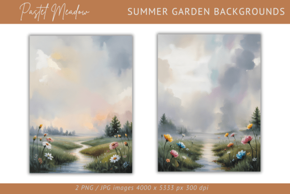 Pastel Meadow: Dreamy Summer Backgrounds for Your Projects