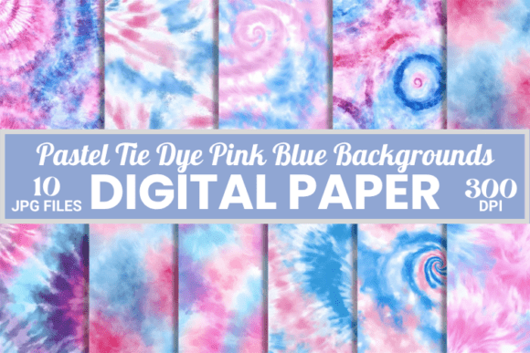 Pastel Tie Dye Pink Blue Backgrounds: A Designer's Dreamy Resource