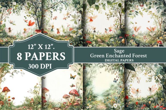 Sage Green Enchanted Forest Backgrounds: A Digital Oasis