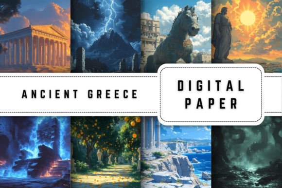 Timeless Patterns: Ancient Greece Digital Paper Backgrounds